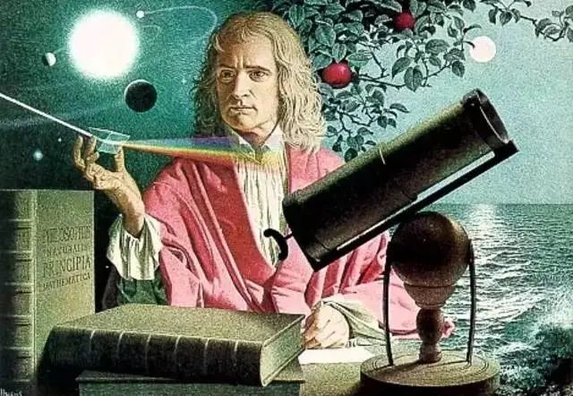 牛顿及其成就网络插画
